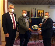 TRAKYA ÜNİVERSİTESİ REKTÖRÜ PROF. DR. ERHAN TABAKOĞLU VE BERABERİNDEKİ HEYETTEN ÜSKÜP KİRİL METODİ ÜNİVERSİTESİNE ZİYARET