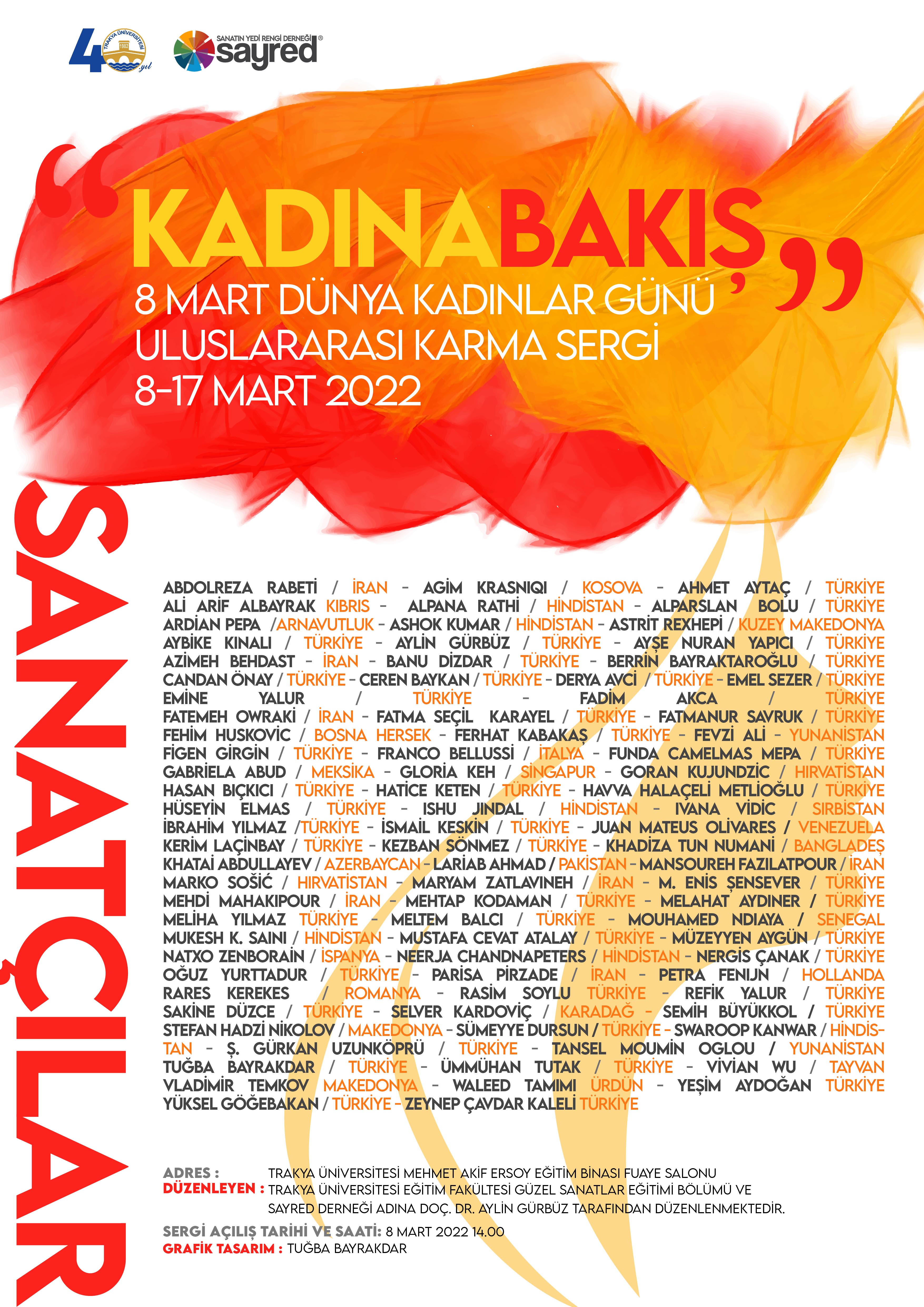 8 MART DÜNYA KADINLAR GÜNÜNE ÖZEL “KADINA BAKIŞ” ULUSLARARASI KARMA SERGİSİ
