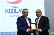  TRAKYA ÜNİVERSİTESİ REKTÖRÜ PROF. DR. ERHAN TABAKOĞLU KIZILAY EDİRNE ŞUBESİ GENEL KURULUNA KATILDI