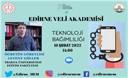 TRAKYA ÜNİVERSİTESİ ÖĞRETİM GÖREVLİSİ LEVENT GÖLLER’DEN VELİLERE “TEKNOLOJİ BAĞIMLILIĞI” KONULU SEMİNER