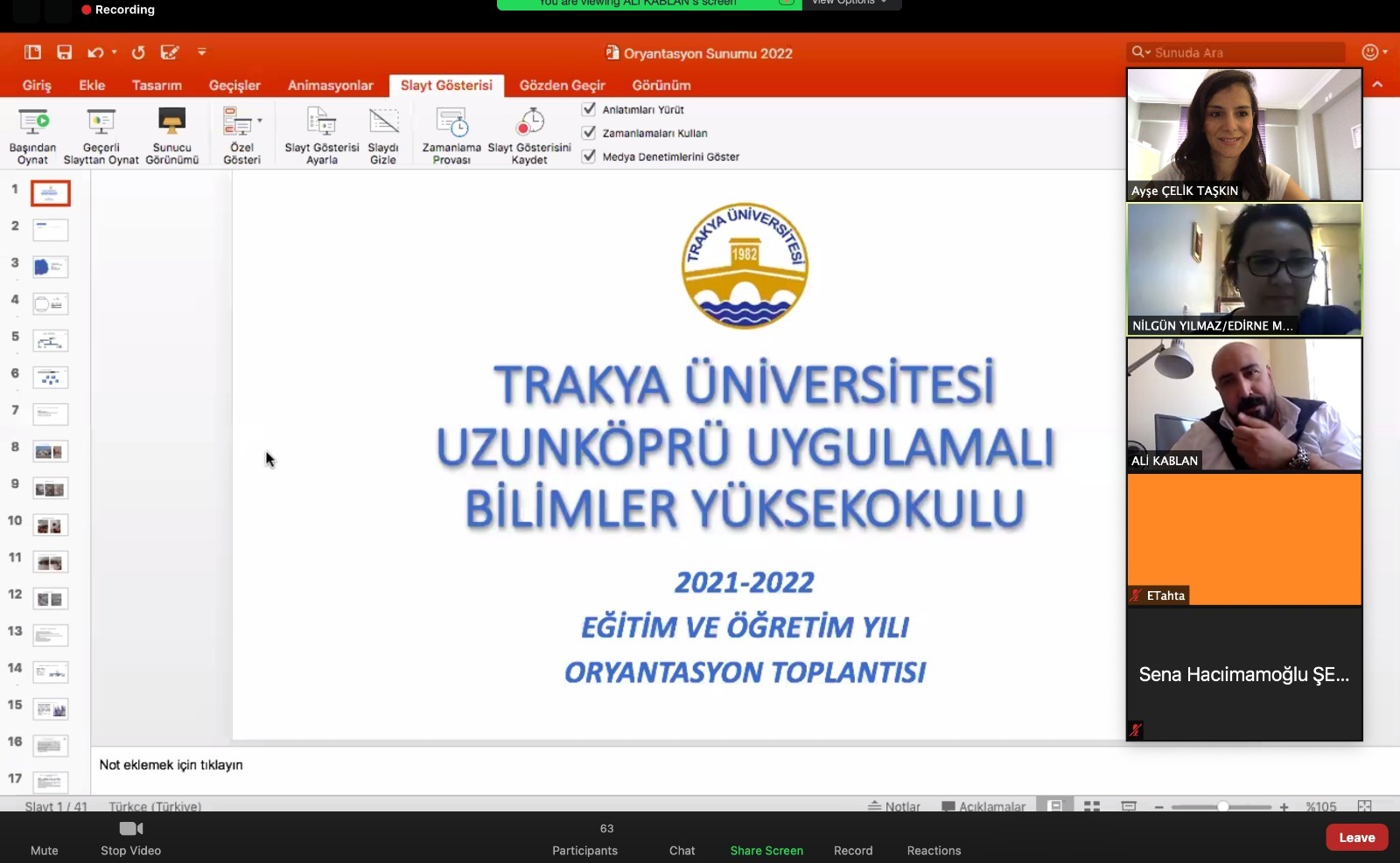 TRAKYA ÜNİVERSİTESİ KARİYER MERKEZİNDEN LİSE KARİYER GÜNLERİ