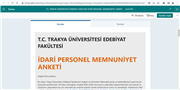 TRAKYA ÜNİVERSİTESİ EDEBİYAT FAKÜLTESİ KALİTE YÖNETİMİ ANKETLERİ ERİŞİME AÇILDI