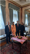 YÖK BAŞKANI PROF. DR. EROL ÖZVAR BAŞKANLIĞINDAKİ TÜRKİYE HEYETİ, TRAKYA ÜNİVERSİTESİ REKTÖRÜ PROF. DR. ERHAN TABAKOĞLU EŞLİĞİNDE BÜKREŞ TÜRK BÜYÜKELÇİLİĞİNİ ZİYARET ETTİ