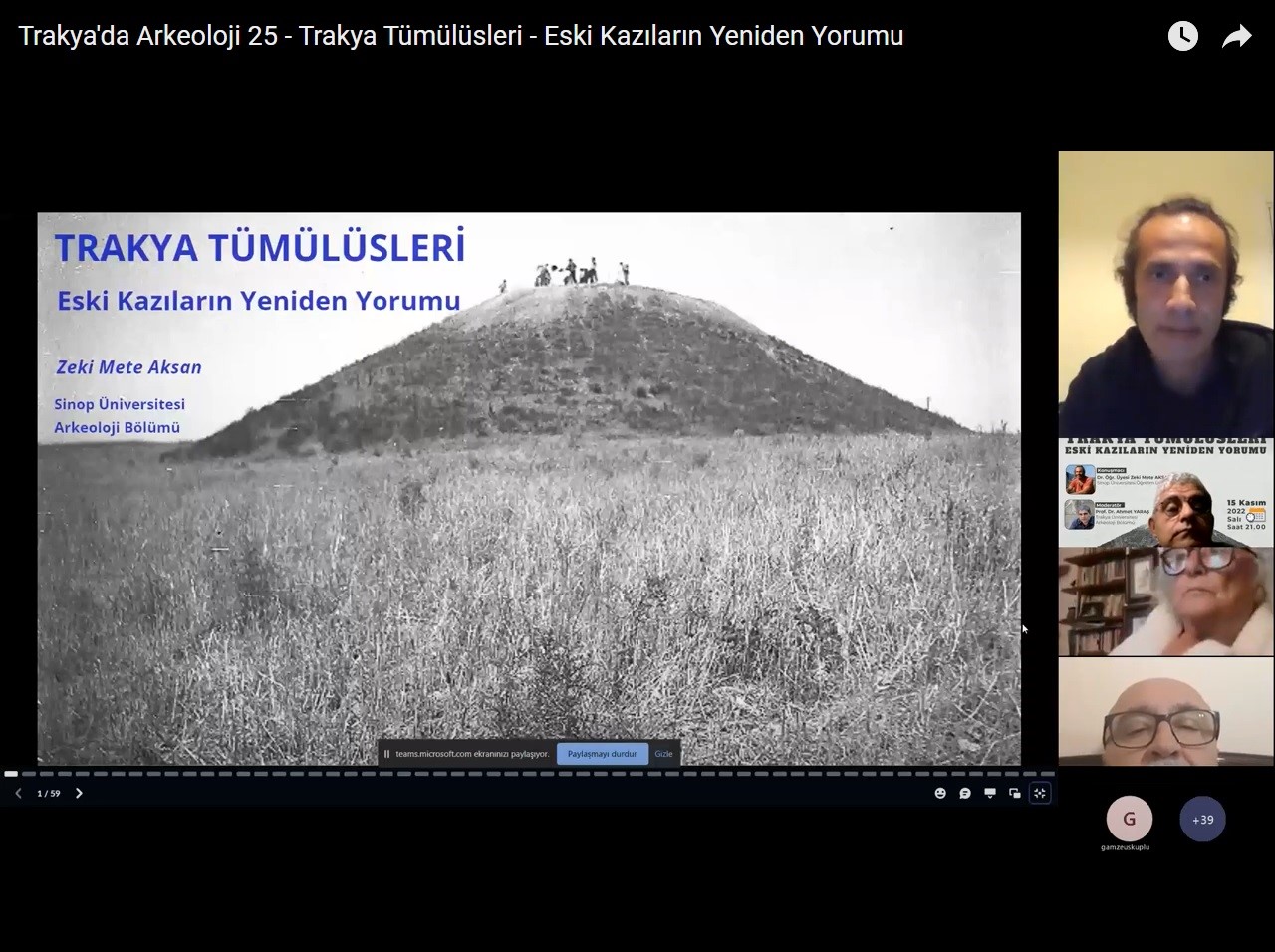 TRAKYA ÜNİVERSİTESİNDE TRAKYA’DAKİ TÜMÜLÜSLER KONUŞULDU