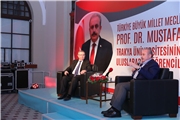 TÜRKİYE BÜYÜK MİLLET MECLİSİ BAŞKANI PROF. DR. MUSTAFA ŞENTOP, TRAKYA ÜNİVERSİTESİNİN ULUSLARASI ÖĞRENCİLERİ İLE BİR ARAYA GELDİ