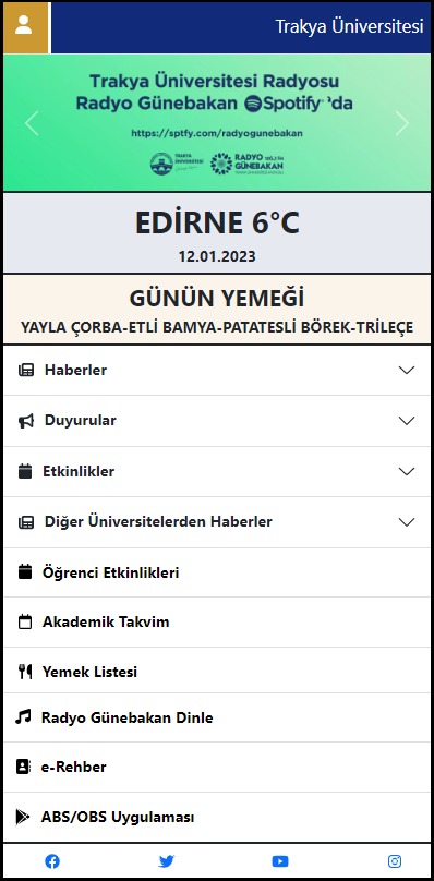 BİLGİ İŞLEM DAİRE BAŞKANLIĞINDAN ÖĞRENCİ DOSTU MOBİL UYUMLU TRAKYA ÜNİVERSİTESİ WEB ADRESİ 
