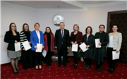 PROFESÖRLÜĞE VE DOÇENTLİĞE YÜKSELEN AKADEMİSYENLERE BELGELERİ TAKDİM EDİLDİ