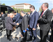 TOBB BAŞKANI RİFAT HİSAACIKOĞLU VE ESKİ BAKANLARDAN, TRAKYA ÜNİVERSİTESİ İLAHİYAT FAKÜLTESİNE ZİYARET