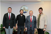 SİNEMA OYUNCUSU TUNCA VE YÖNETMEN DURSUNOĞLU’NDAN REKTÖR PROF. DR. ERHAN TABAKOĞLU’NA ZİYARET