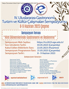 IV. ULUSLARARASI GASTRONOMİ, TURİZM VE KÜLTÜR ÇALIŞMALARI SEMPOZYUMU