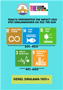 TRAKYA ÜNİVERSİTESİ, İLK KEZ DÜNYANIN EN İYİ ÜNİVERSİTELERİ ARASINDA