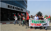 TRAKYA ÜNİVERSİTESİ ÖĞRENCİLERİNDEN “KATLİAMA DUR DE” YÜRÜYÜŞÜ