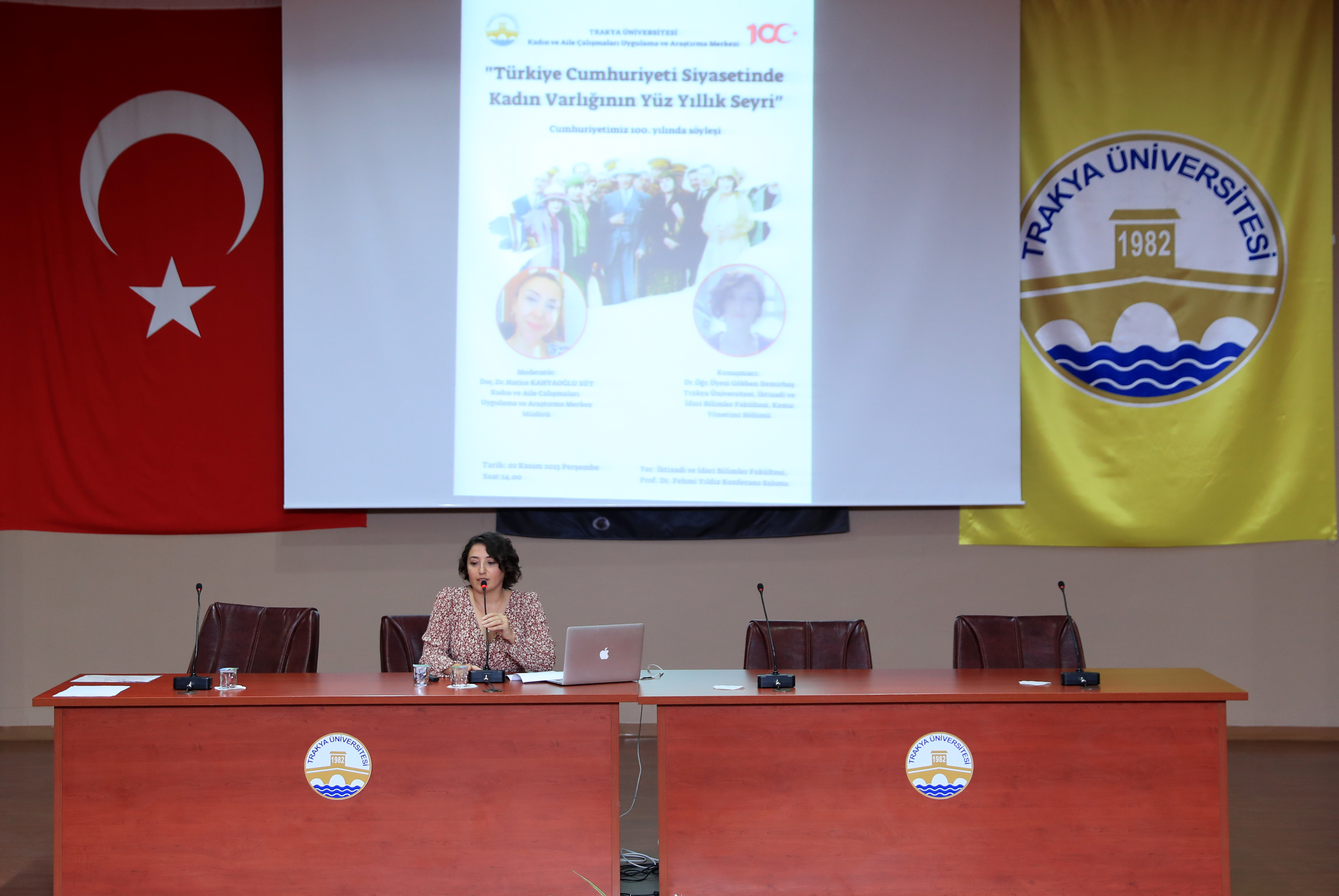 TRAKYA ÜNİVERSİTESİNDE “TÜRKİYE CUMHURİYETİ SİYASETİNDE KADIN VARLIĞININ YÜZ YILLIK SEYRİ” KONUŞULDU