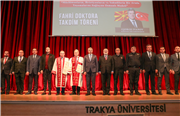 MAKEDONYA ESKİ CUMHURBAŞKANI GJORGE IVANOV´A TRAKYA ÜNİVERSİTESİNDEN FAHRİ DOKTORA