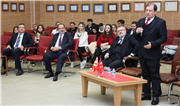 MAKEDONYA ESKİ CUMHURBAŞKANI GJORGE IVANOV ULUSLARARASI ÖĞRENCİLERLE BİR ARAYA GELDİ