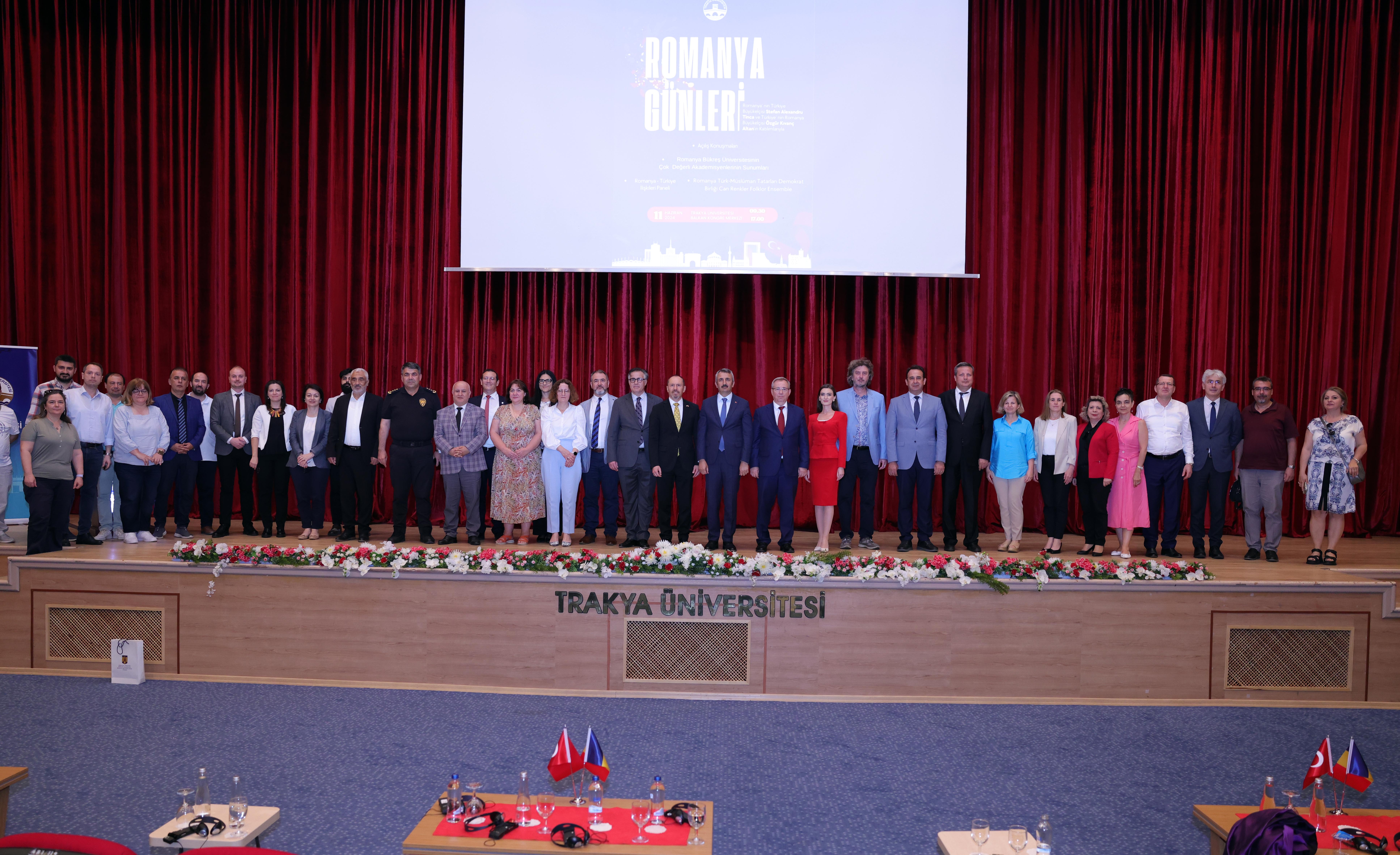 TÜRKİYE VE ROMANYA BÜYÜKELÇİLERİ TRAKYA ÜNİVERSİTESİNDE BULUŞTU