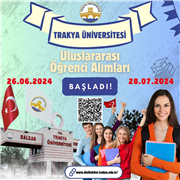 ULUSLARARASI ÖĞRENCİ ALIMLARI BAŞLADI