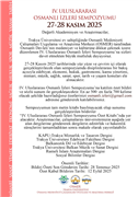 IV. ULUSLARARASI OSMANLI İZLERİ SEMPOZYUMU