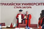 ÜNİVERSİTEMİZ REKTÖRÜ PROF. DR. MUSTAFA HATİPLER’E STARA ZAGORA TRAKİA ÜNİVERSİTESİNDEN FAHRİ DOKTORA ÜNVANI