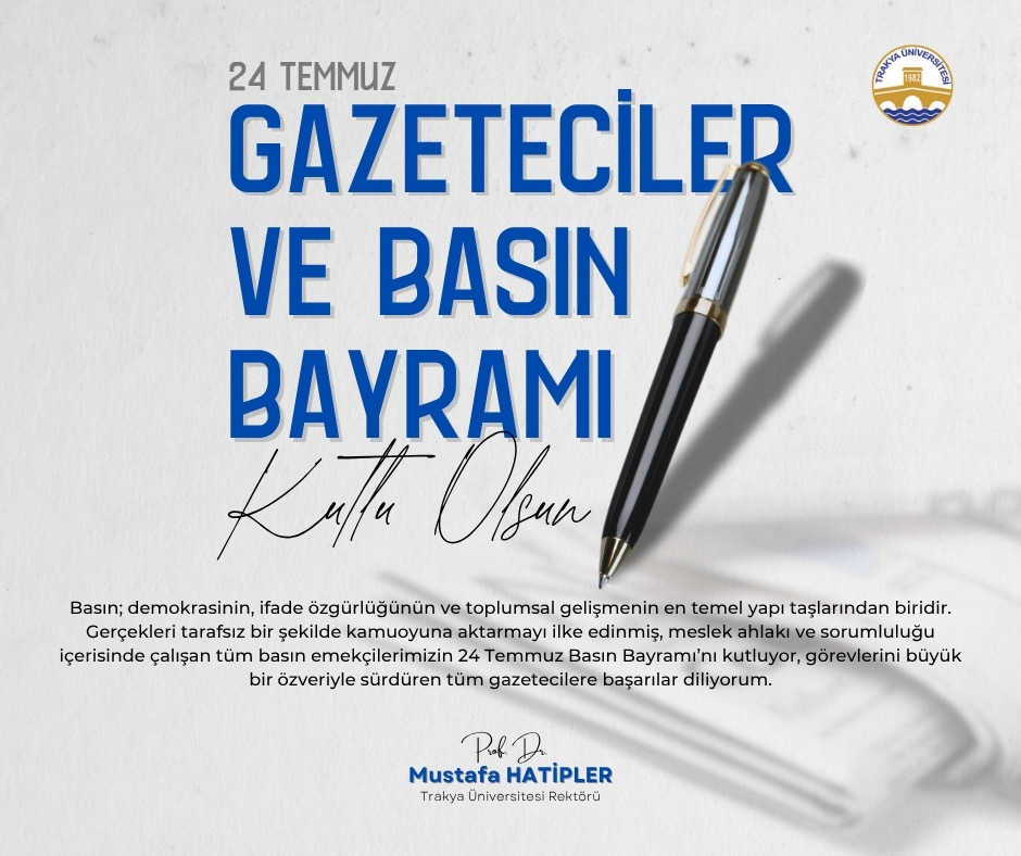 GAZETECİLER VE BASIN BAYRAMI KUTLU OLSUN