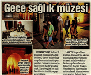SAĞLIK MÜZEMİZİN GECE MÜZECİLİĞİ HABERİ ANADOLU AJANSI'NDA