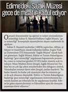 SAĞLIK MÜZEMİZİN GECE MÜZECİLİĞİ HABERİ ANADOLU AJANSI'NDA