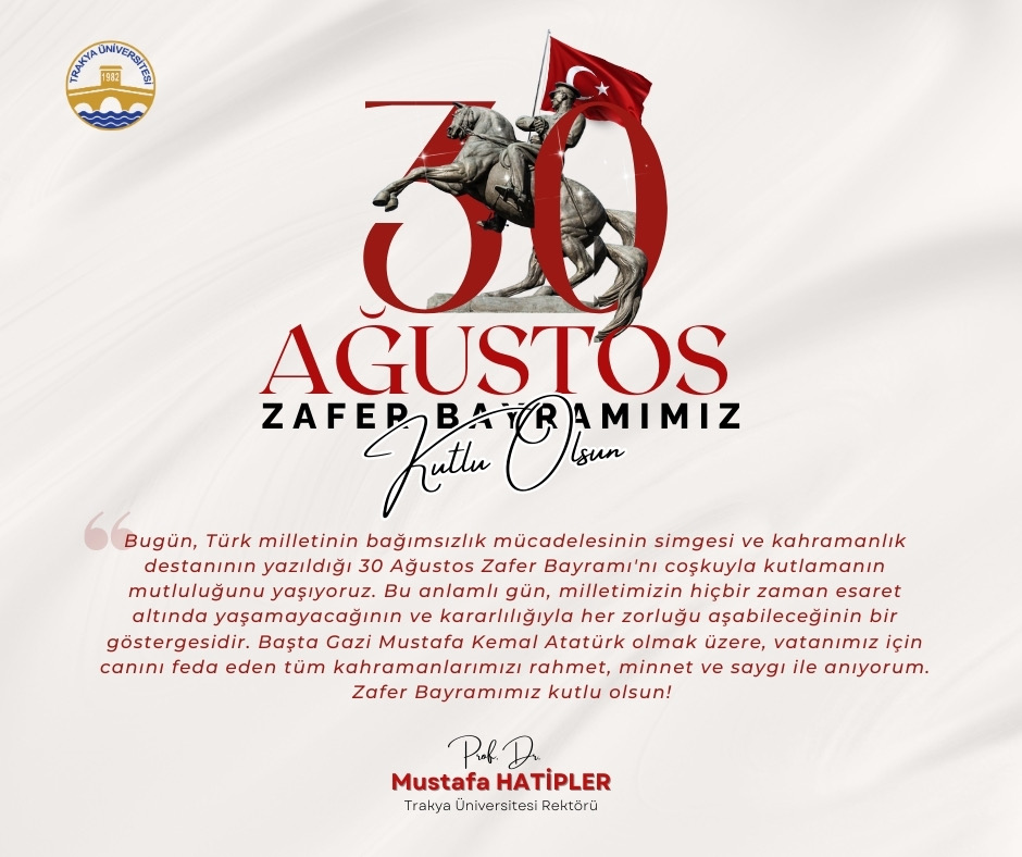 30 AĞUSTOS ZAFER BAYRAMIMIZ KUTLU OLSUN