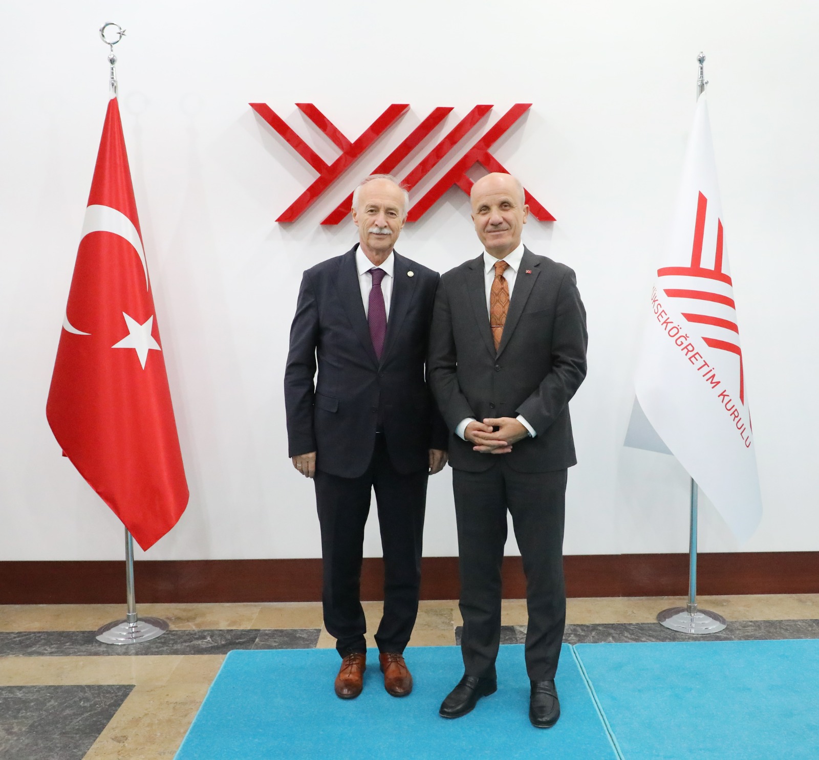 REKTÖRÜMÜZ PROF. DR. MUSTAFA HATİPLER’DEN YÖK BAŞKANI PROF. DR. EROL ÖZVAR’A TEBRİK ZİYARETİ