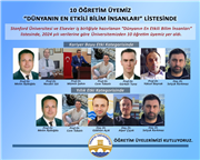 10 ÖĞRETİM ÜYEMİZİN ULUSLARARASI BAŞARISI