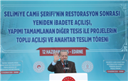 REKTÖRÜMÜZ PROF. DR. MUSTAFA HATİPLER, CUMHURBAŞKANIMIZ SAYIN RECEP TAYYİP ERDOĞAN’IN TEŞRİFLERİYLE GERÇEKLEŞTİRİLEN SELİMİYE CAMİİ’NİN YENİDEN İBADETE AÇILIŞI VE TOPLU AÇILIŞ TÖRENİNE KATILDI