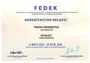 TRAKYA ÜNİVERSİTESİ FEN FAKÜLTESİ BİYOLOJİ VE MATEMATİK BÖLÜMLERİNE FEDEK’TEN AKREDİTASYON ONAYI