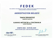 TRAKYA ÜNİVERSİTESİNDE AKREDİTASYON GURURU: FEN VE EDEBİYAT FAKÜLTESİ PROGRAMLARINA FEDEK GÜVENCESİ