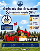 TRAKYA ÜNİVERSİTESİNE TÜRKİYE’NİN 78 İLİNDEN ÖĞRENCİ YERLEŞTİ