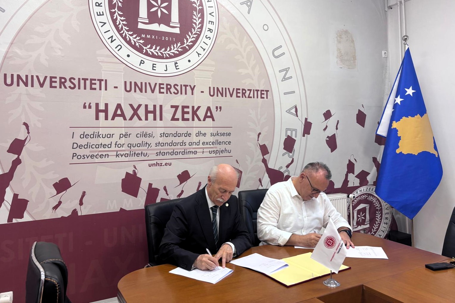 TRAKYA ÜNİVERSİTESİ İLE HAXHI ZEKA ÜNİVERSİTESİ ARASINDA İŞ BİRLİĞİ PROTOKOLÜ İMZALANDI