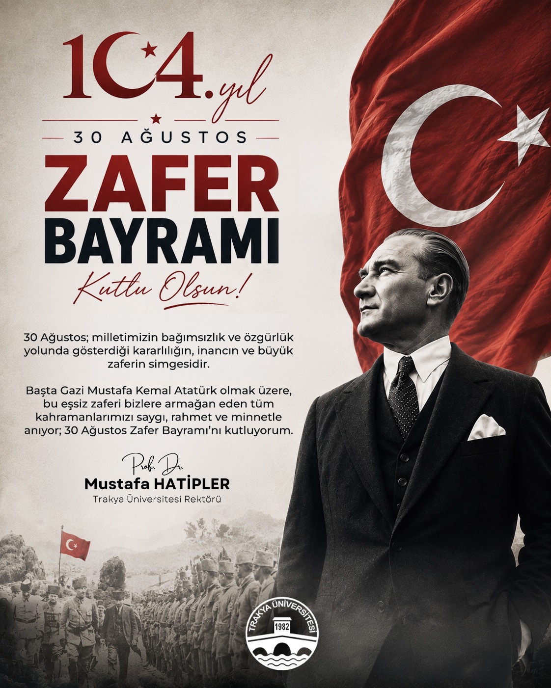 30 AĞUSTOS ZAFER BAYRAMI KUTLU OLSUN!