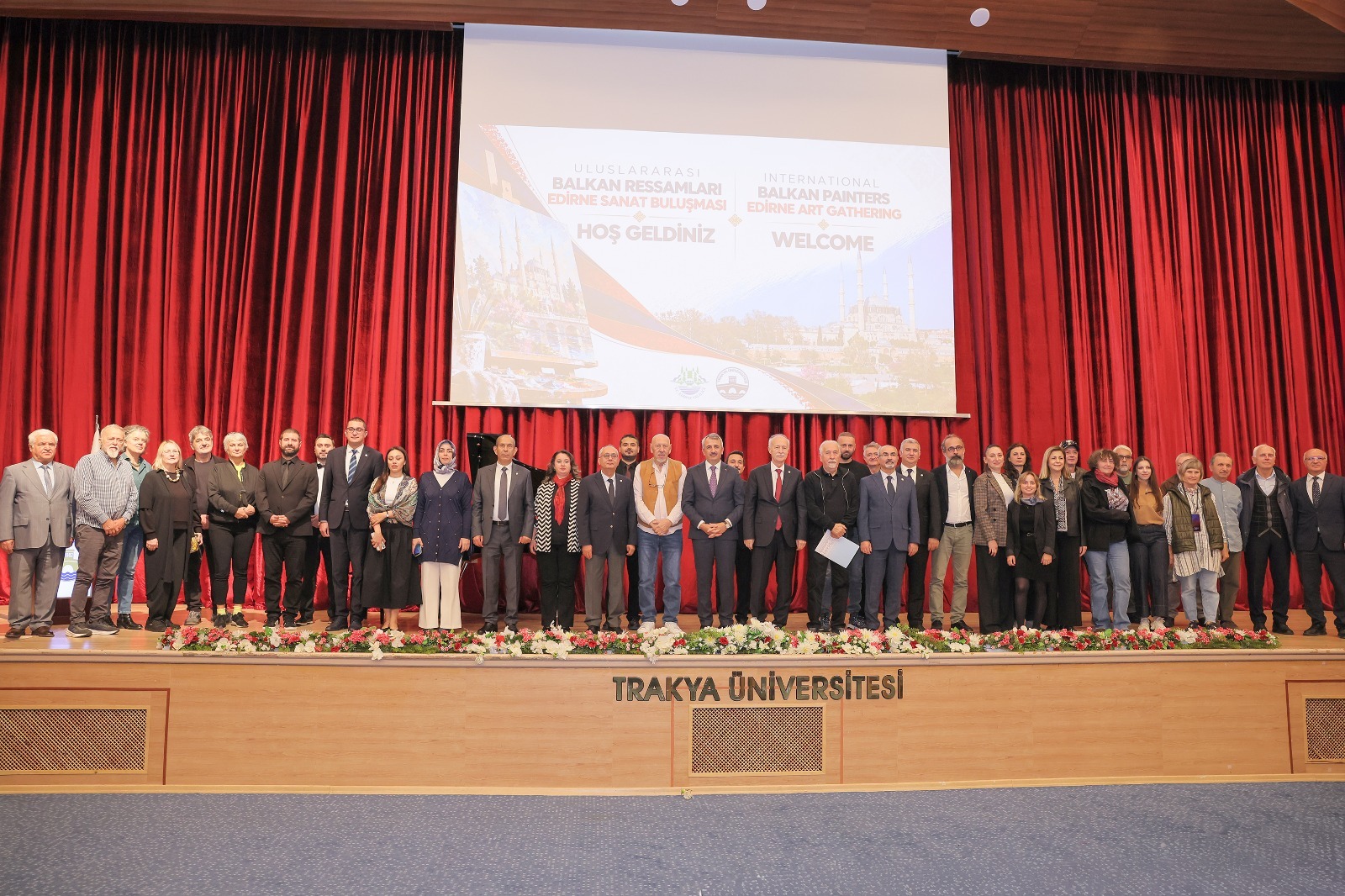 TRAKYA ÜNİVERSİTESİ VE EDİRNE VALİLİĞİ İŞ BİRLİĞİYLE DÜZENLENEN ULUSLARARASI BALKAN RESSAMLARI EDİRNE SANAT BULUŞMASI BAŞLADI