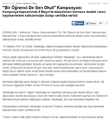 "BİR ÖĞRENCİ DE SEN OKUT" PROJESİ YARARINA DÜZENLENEN KERMES İÇİN DESTEK VEREN HAYIRSEVERLERE REKTÖRÜMÜZDEN ZİYARET