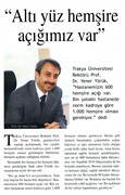 ÜNİVERSİTEMİZDEKİ HEMŞİRE AÇIĞI MEDYADA YER BULDU