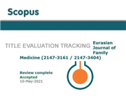 EURASIAN JOURNAL OF FAMILY MEDICINE (AVRASYA AİLE HEKİMLİĞİ DERGİSİ) SCOPUS’TA TARANMAYA BAŞLADI