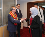 ULUSLARARASI ÖĞRENCİLERDEN REKTÖRÜMÜZE TEŞEKKÜR ZİYARETİ