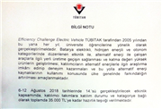 TÜBİTAK EFFICIENCY CHALLENGE ELECTRIC VEHICLE