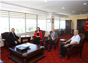 SOSYAL GÜVENLİK KURUMU İLE ÇALIŞMA VE İŞKUR İL MÜDÜRLERİNDEN REKTÖRÜMÜZE ZİYARET