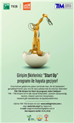 2018 DÖNEMİ EDİRNE TİM TEB GİRİŞİM EVİ START UP PROGRAMI BAŞVURULARI BAŞLADI