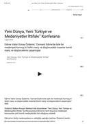 ÜNİVERSİTEMİZDE GERÇEKLEŞTİRİLEN “YENİ DÜNYA, YENİ TÜRKİYE VE MEDENİYETLER İTTİFAKI” KONFERANSI BASINDA BÜYÜK İLGİ GÖRDÜ