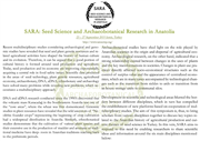 SEED SCIENCE AND ARCHAEOBOTANICAL RESEARCH IN ANATOLIA