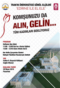 TRAKYA ÜNİVERSİTESİ’NDEN BİR GÖNÜL PROJESİ DAHA: EDİRNE İLE EL ELE
