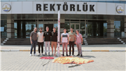 TEKNOFEST’TE FİNALE KALAN ROKET TAKIMI’NDAN REKTÖR PROF. DR. ERHAN TABAKOĞLU’NA ZİYARET