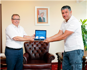 GÜREŞ CAMİASININ DUAYEN İSİMLERİNDEN TRAKYA ÜNİVERSİTESİ REKTÖRÜ PROF. DR. ERHAN TABAKOĞLU’NA ZİYARET