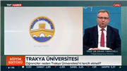 REKTÖR PROF. DR. ERHAN TABAKOĞLU, TRT HABER EĞİTİM EDİTÖRÜ PROGRAMINA KONUK OLDU