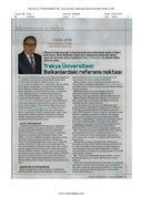 HAFTALIK EKONOMİ DERGİSİ ‘PARA’ TRAKYA ÜNİVERSİTESİNİ SAYFALARINA TAŞIDI